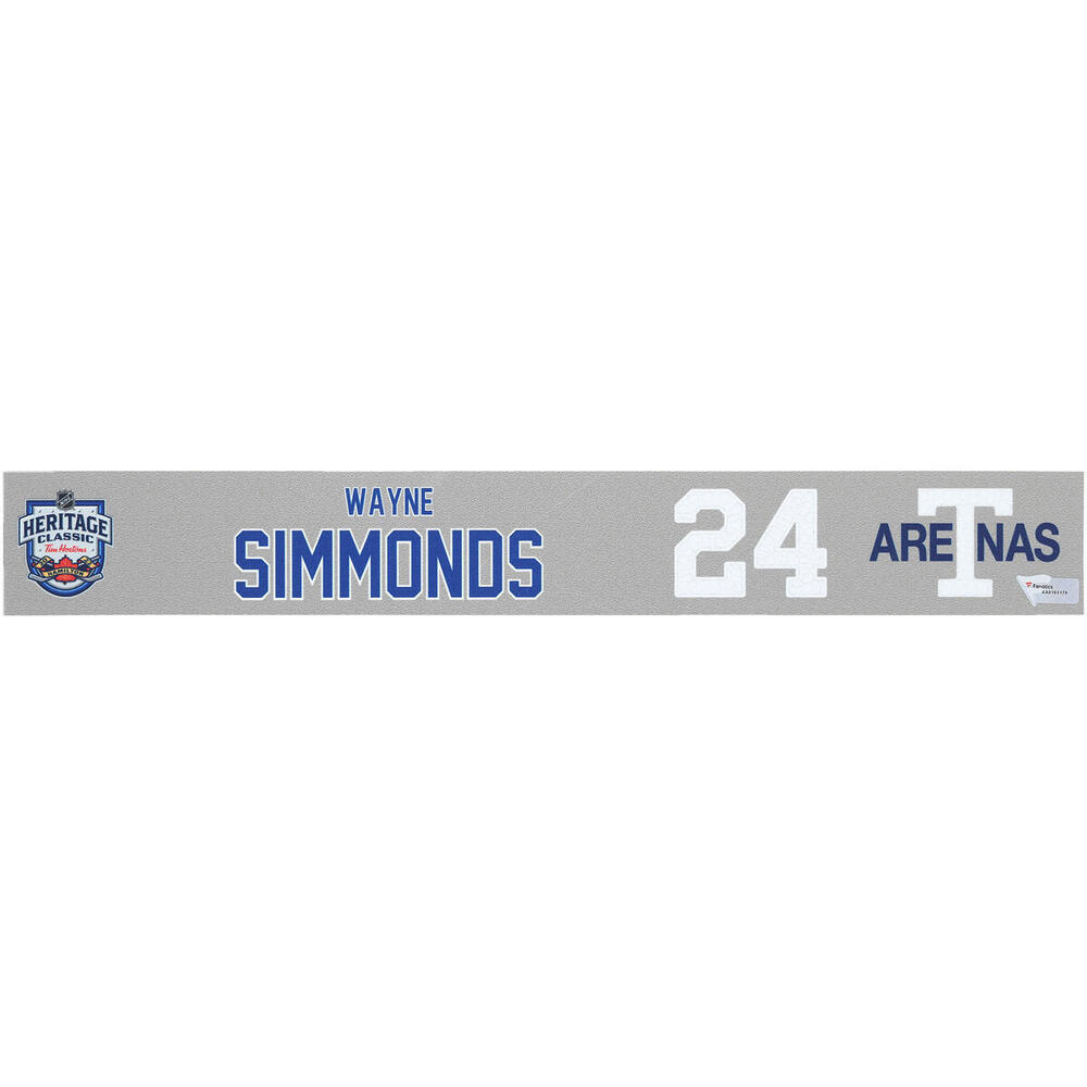 Wayne Simmonds Toronto Maple Leafs Player-Issued #24 Gray Nameplate vs. Buffalo Sabres on March 13, 2022