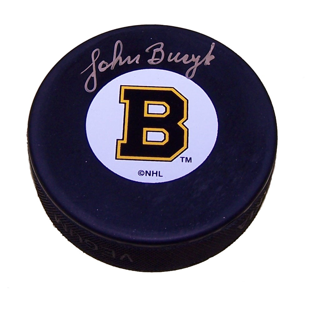 Johnny Bucyk Autographed Boston Bruins Puck