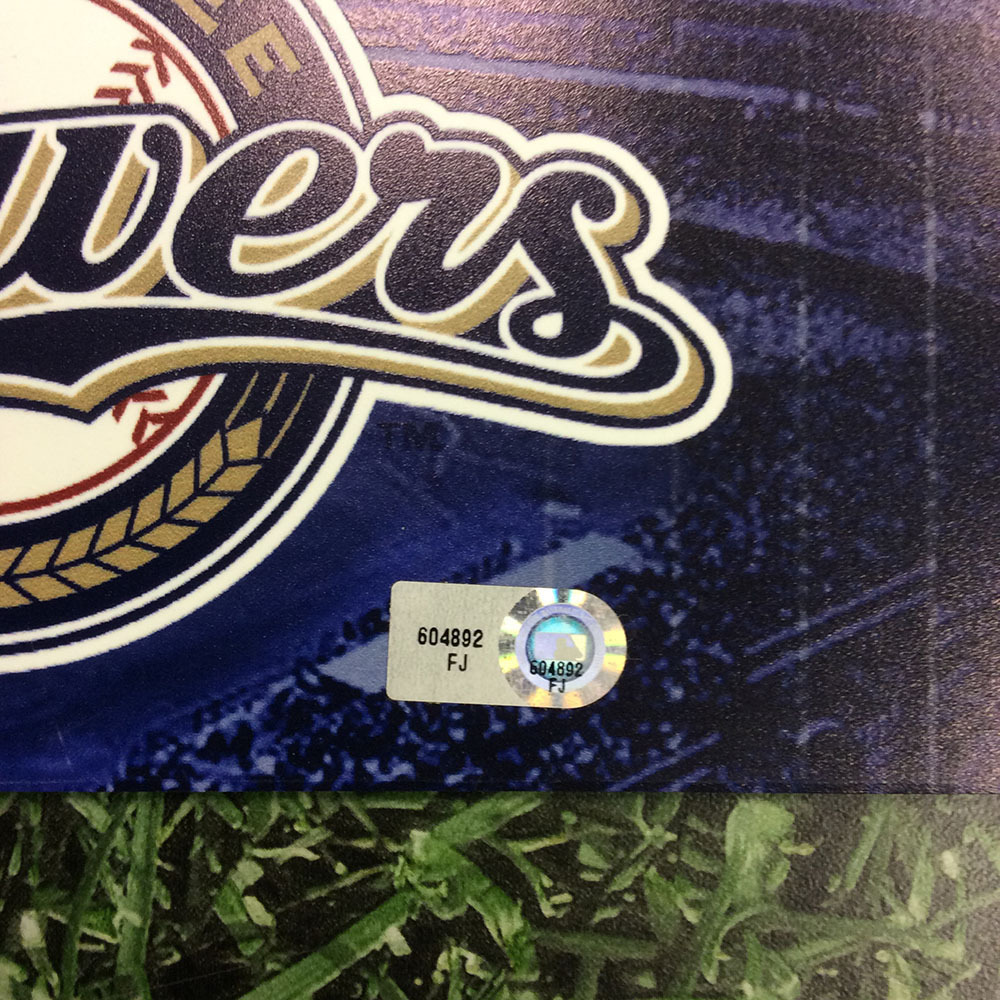 Brewers Charity Auction Jerry Narron 2011 Locker Nameplate FJ604892