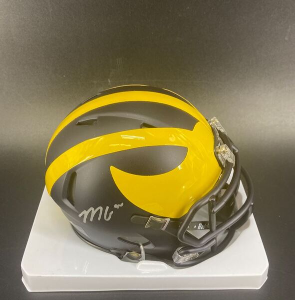 NFL - Michigan Mason Graham Signed Mini Helmet