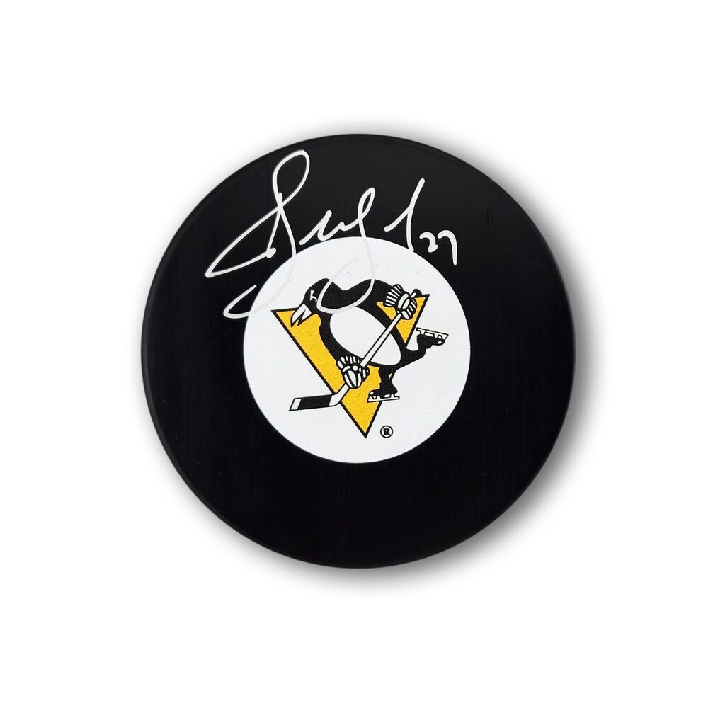 Alex Kovalev Autographed Pittsburgh Penguins Hockey Puck (Old Style)