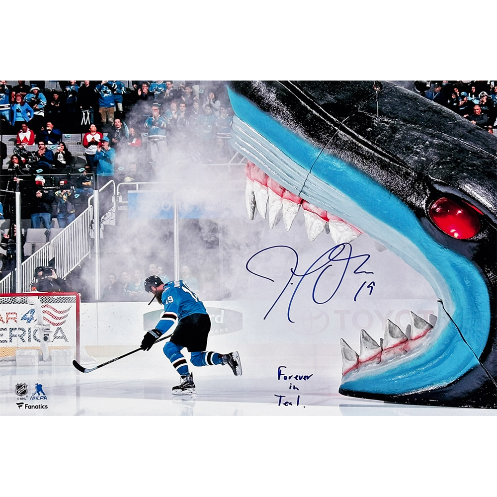 Joe Thornton Autographed San Jose Sharks 13X19 Photo w/FOREVER IN TEAL Inscription