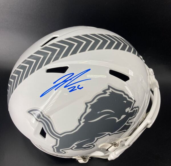 NFL - Lions Jahmyr Gibbs Signed STS Replica Speed Helmet