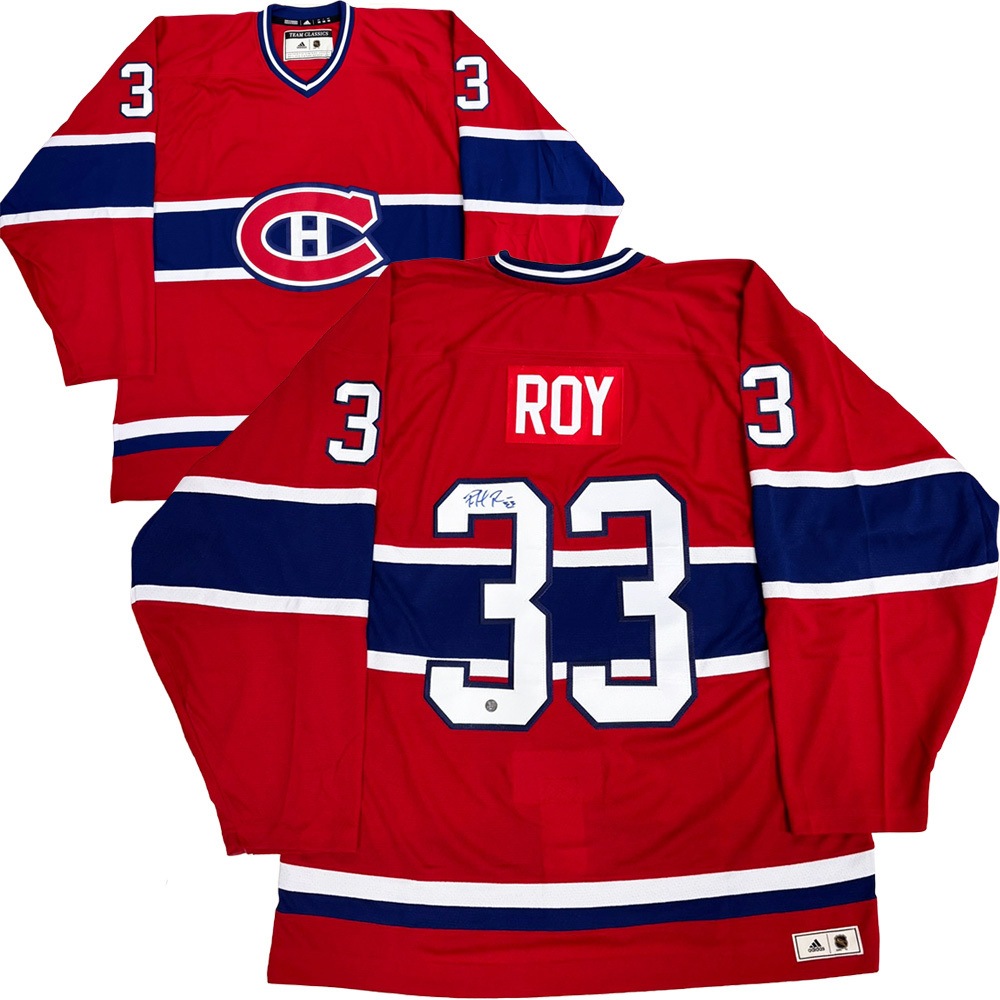 Patrick Roy Autographed Montreal Canadiens Adidas Team Classics Jersey