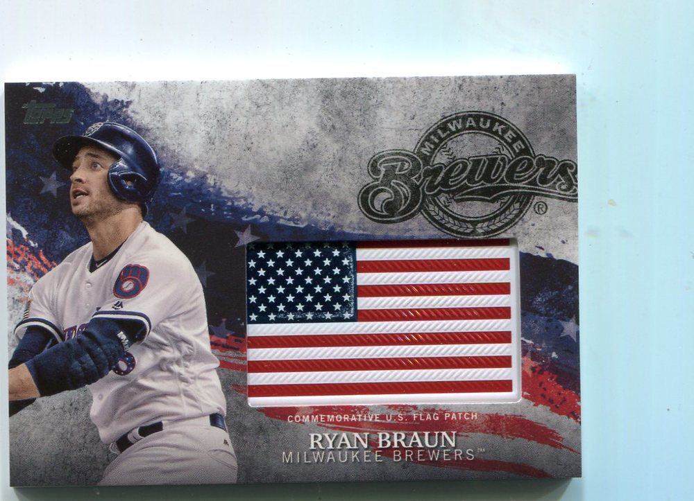 2018 Topps Independence Day U.S. Flag Relics #IDMLRB Ryan Braun