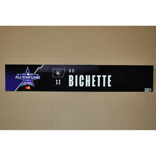 2021 All-Star Game: Bo Bichette Game-Used Locker Name Plate