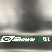 Jets - Dan Brown Signed Locker Name Plate