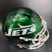 NFL - Jets Jordan Travis Signed Replica Speed Helmet