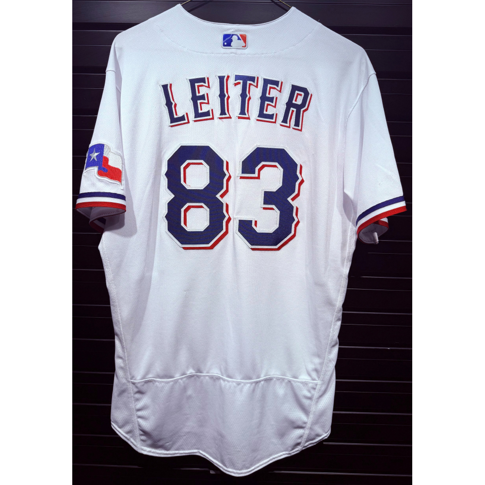 Jack Leiter #83 Texas Rangers Team-Issued 2022 Home Jersey (MLB