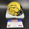 NFL - Chargers Omarion Hampton Signed Rave Mini Helmet