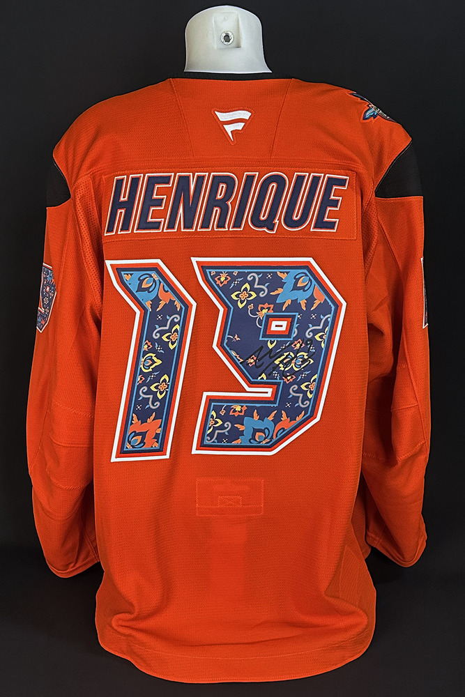 Adam Henrique #19 - Autographed 2025-26 Edmonton Oilers South Asian Celebration Night Ltd Edition Fanatics Practice Jersey (Autographed Only / Not Worn)