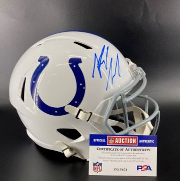 NFL - Colts Riley Leonard Signed Replica Speed Helmet