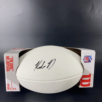 NFL - Buccaneers Kalen DeLoach Signed White Composite Football