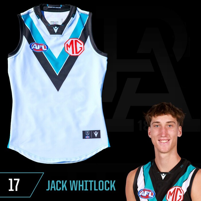 Photo of Jack Whitlock #17 Port Adelaide 2025 Clash Match-Worn Guernsey