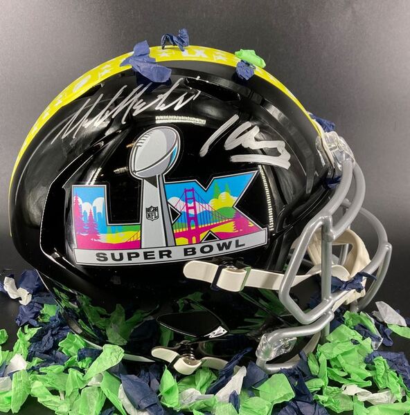 NFL - Seahawks Multi-Sign Comemmorative SB LX Replica Helmet Signed By S...