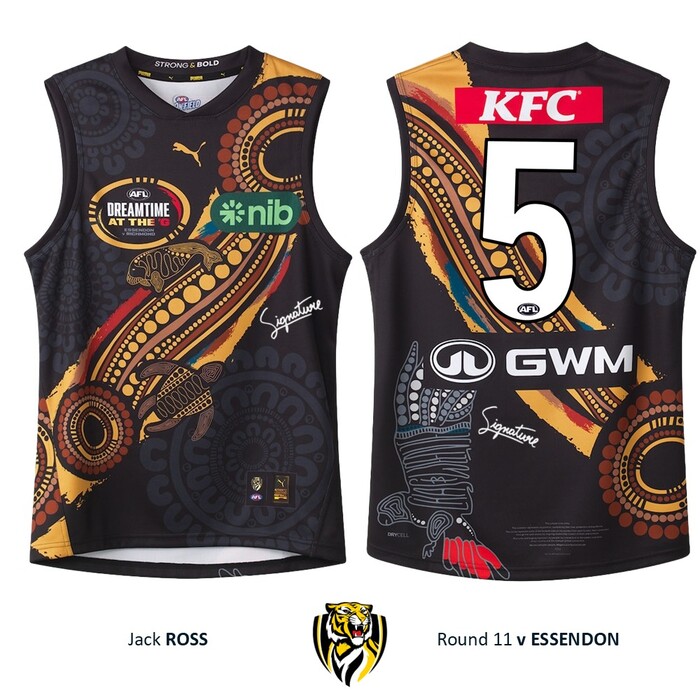 Photo of Jack Ross #5 Richmond 2026 Dreamtime Guernsey