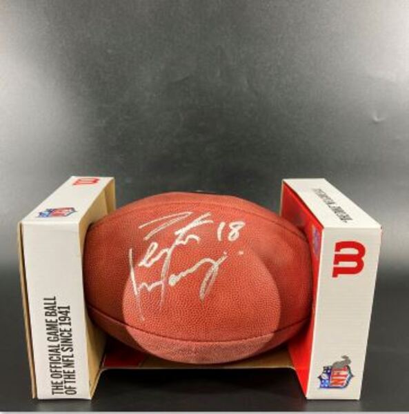 NFL - Colts Peyton Manning Signed Authentic Football with Colts Logo