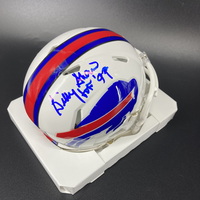 HOF - Bills Billy Shaw Signed Mini Helmet with "HOF 99" Inscri...
