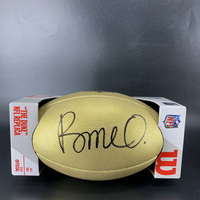 NFL - Bears Rome Odunze Signed Gold Composite Football