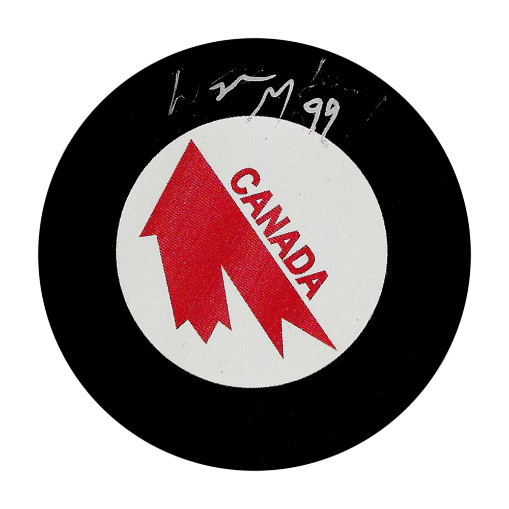 Wayne Gretzky Autographed Team Canada Puck