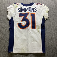 STS - Broncos Justin Simmons Game Worn Jersey (12/04/22) Size 42 With Ca...