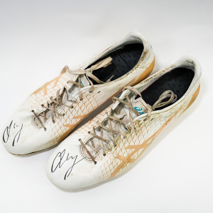 Photo of Josh King Melbourne Storm 2025 NRL Grand Final Signed Player Worn Boots