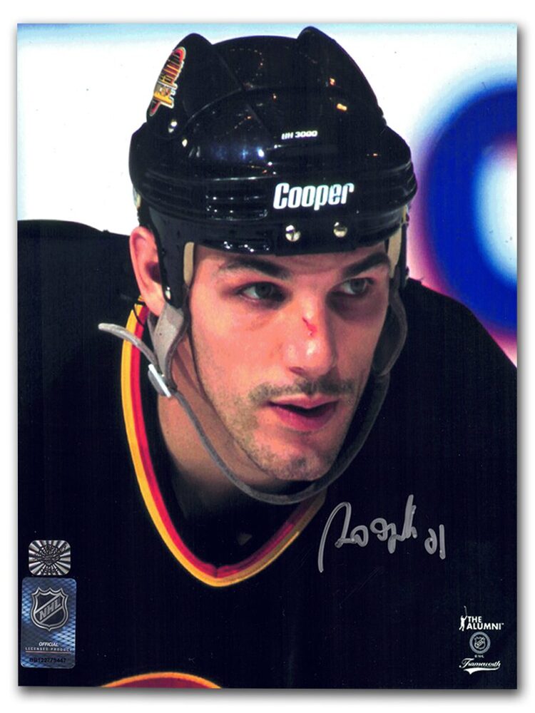 Gino Odjick Vancouver Canucks Autographed Close Up 8x10 Photo