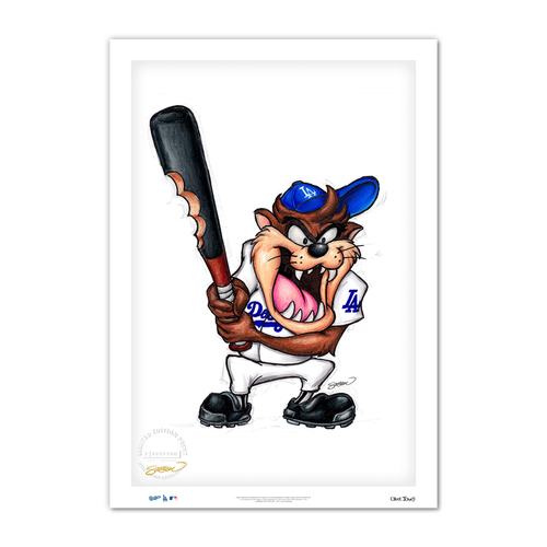 Tazmanian Devil - Los Angeles Dodgers - Limited Edition Print of 100 by Artist S. Preston