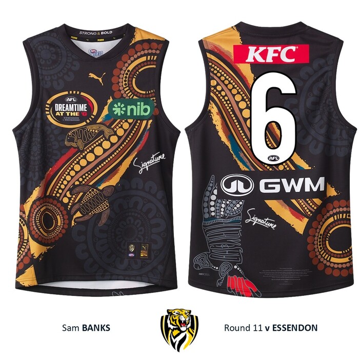 Photo of Sam Banks #6 Richmond 2026 Dreamtime Guernsey