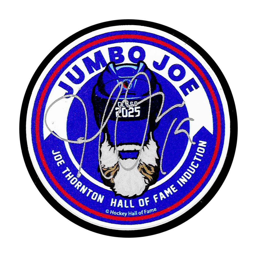 Joe Thornton Autographed Commemorative Hockey Hall of Fame Induction Puck