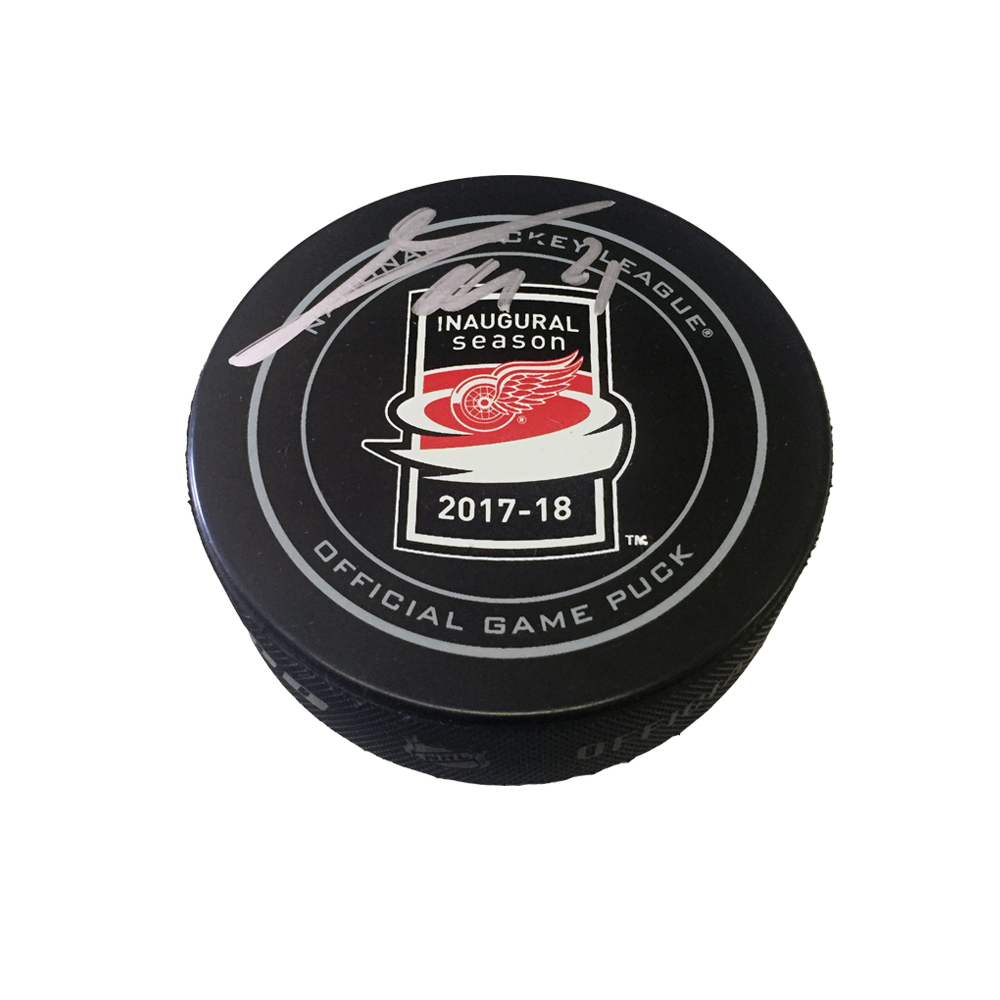 TOMAS TATAT Signed Inaugural Season at Little Caesars Arena Game Puck