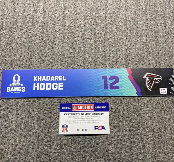 NFL - Falcons Khadarel Hodge 2024 Pro Bowl Games Nameplate 1 of 1