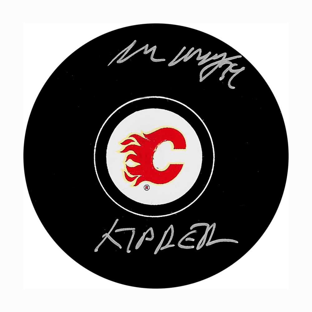 Miikka Kiprusoff Autographed Calgary Flames Puck w/KIPPER Inscription
