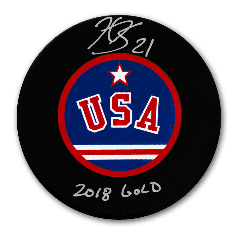 Hilary Knight Team USA United States 2018 GOLD Autographed Puck