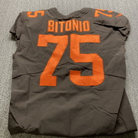 STS - Browns Joel Bitonio Game Worn Jersey (11/27/22) Size 50 With Capta...