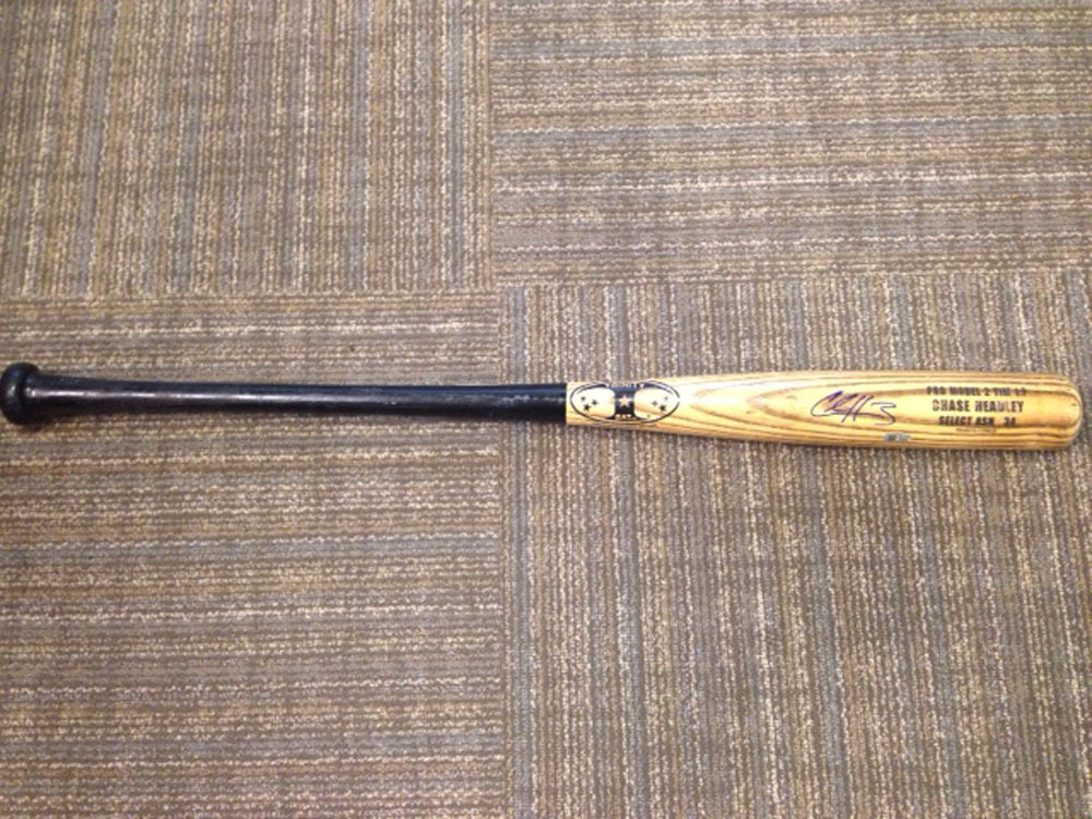 Padres Charity Auction Chase Headley Autographed Bat MLB Auctions