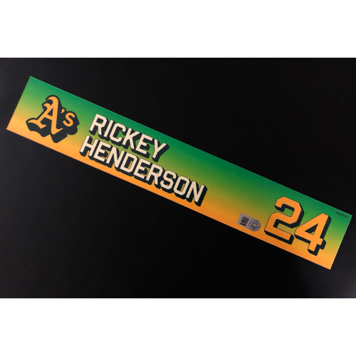 Team Issued 2020 Season Locker Nameplate - Rickey Henderson