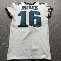 Sao Paulo Game - Eagles Tanner McKee Game Worn Jersey 9/6/2024 Size 42 (...
