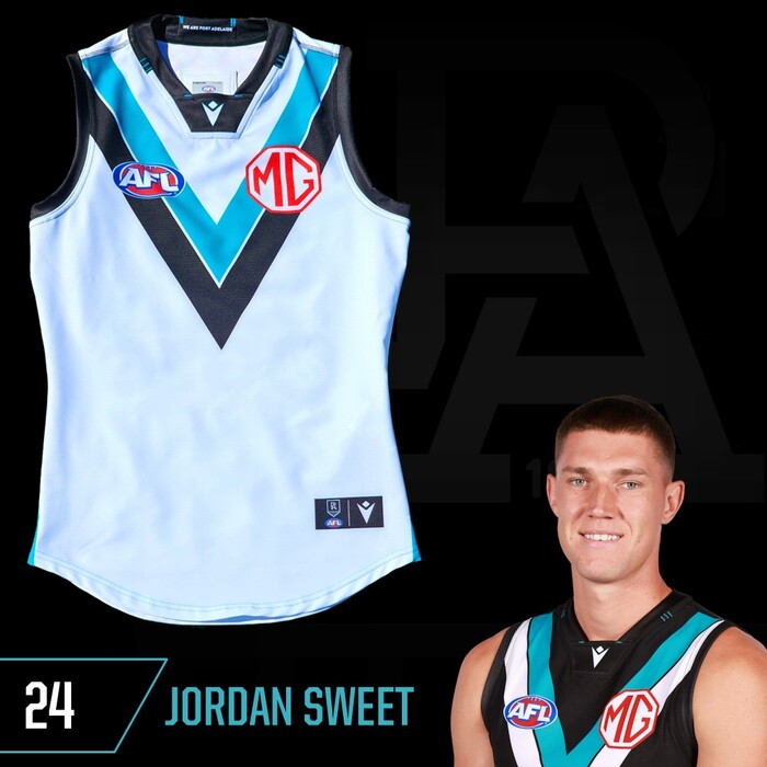 Photo of Jordon Sweet #24 Port Adelaide 2025 Clash Match-Worn Guernsey