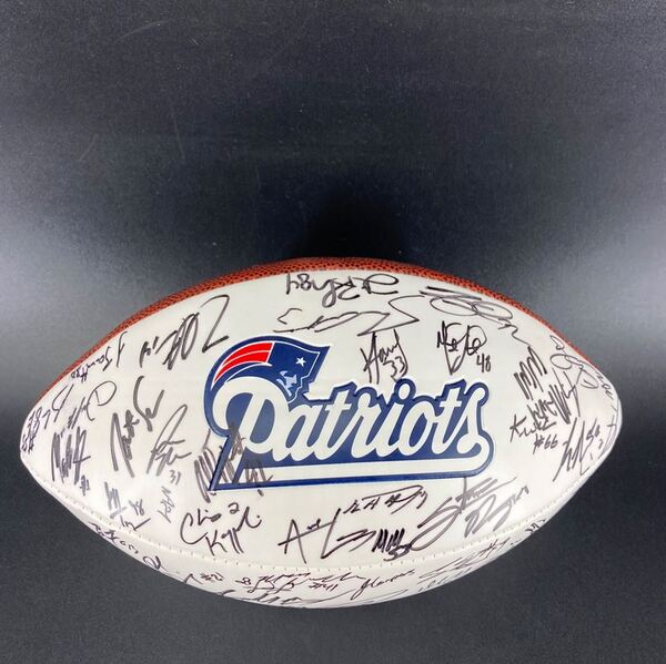 NFL - Patriots Multi Sign Panel Ball With Patriots Logo Signed By Over 5...
