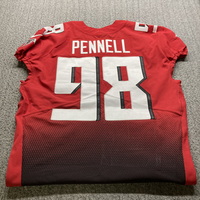 Crucial Catch - Falcons Mike Pennell Game Used Jersey Size 46 (10/10/21)