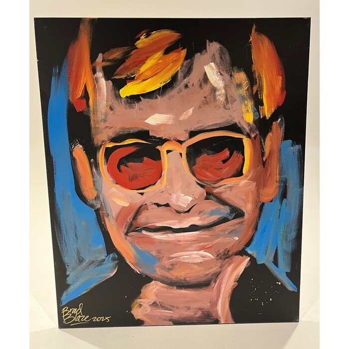 Photo of Elton John 2025 Acrylic on Canvas by Brad Blaze