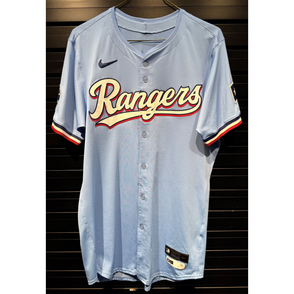 Nathan Eovaldi #17 Texas Rangers Game-Used 2024 Light Blue