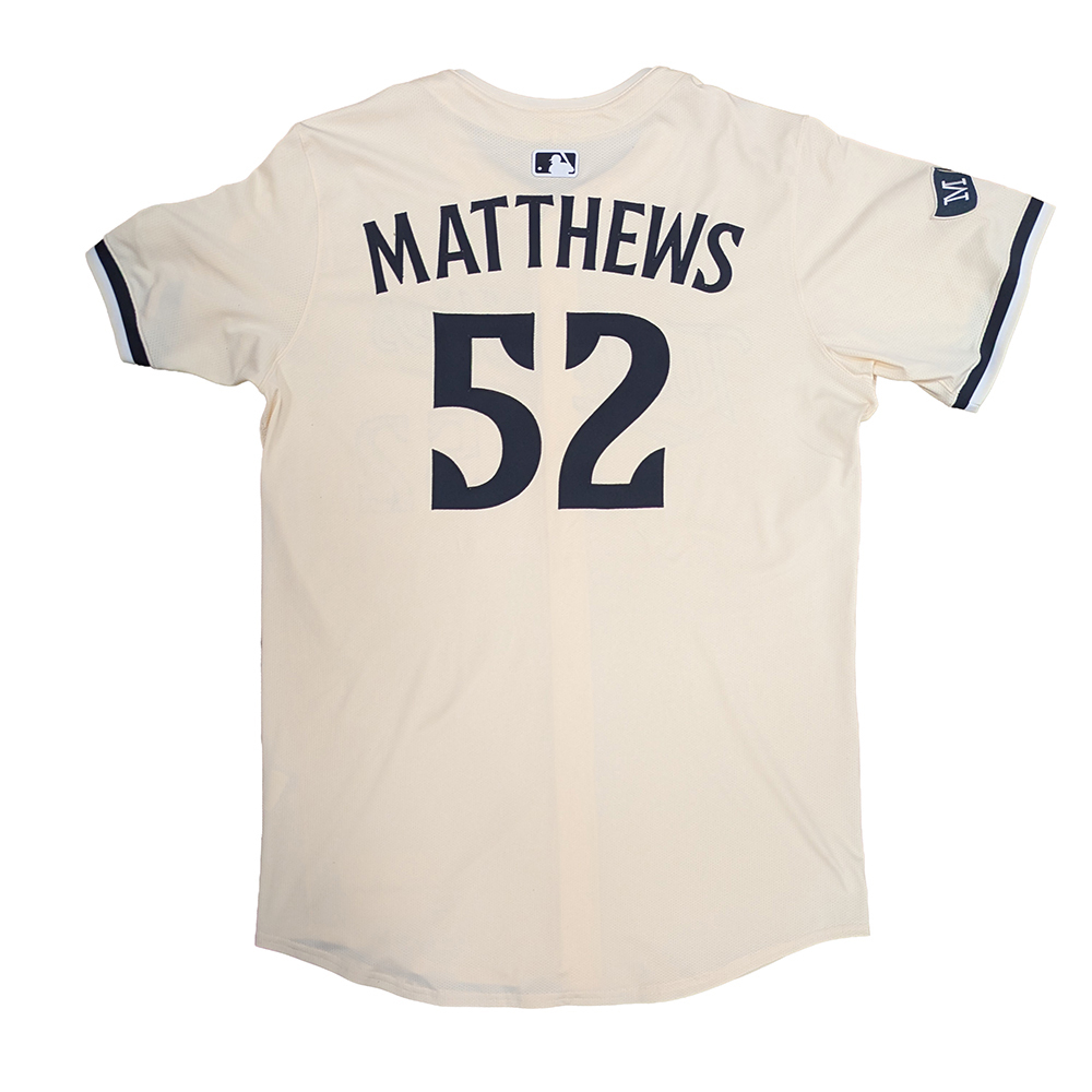 '95オリックスチームセット II Zebby Matthews: Game-Used Alternate Cream Jersey (size 48) - Worn