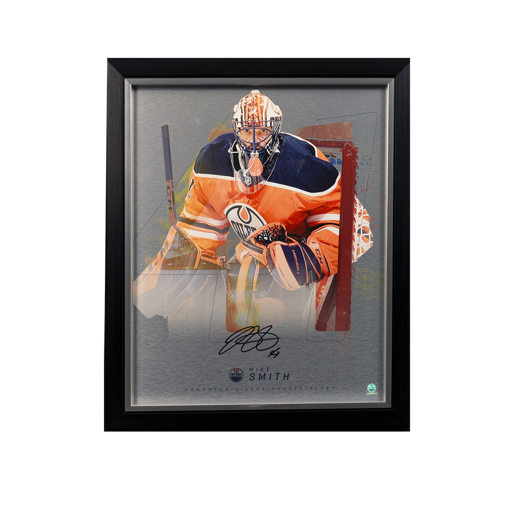 Mike Smith #41 - Autographed & Framed Edmonton Oilers 16
