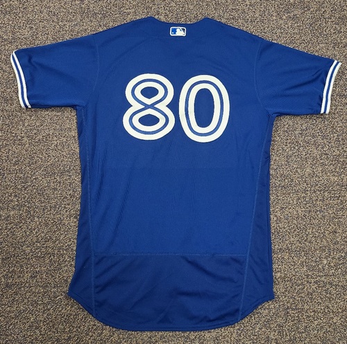 Photo of Authenticated Team Issued 2020 Spring Training Jersey: #80 Logan Warmoth. Size 44