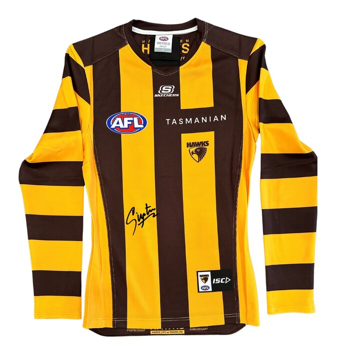 Jack Ginnivan #33 Hawthorn Signed Match-Worn Gather Round Guernsey