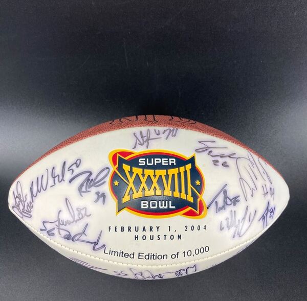 NFL - Patriots Multi Sign Super Bowl 38 Panel Ball With Over 25 Signatur...