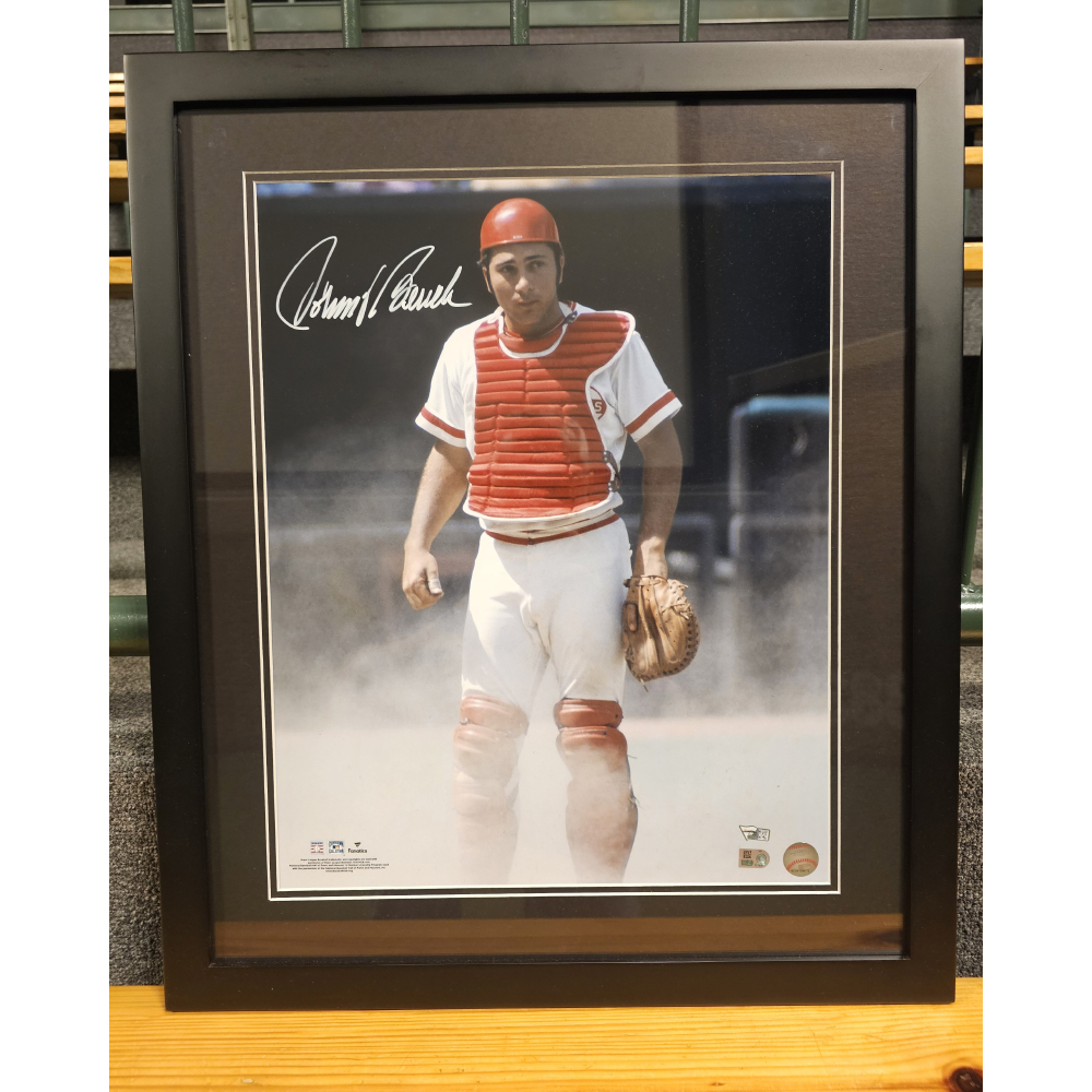 [12シリ]johnny bench auto mlb Johnny Bench Signed Frame | Cincinnati Reds Auctions