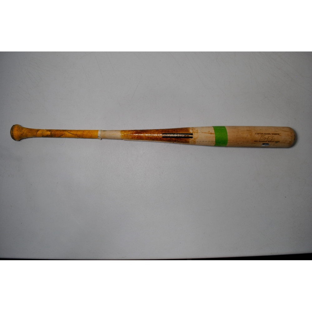 Brent Rooker Game-Used Broken Bat - Natural Warstic WSBR19 - 8/1
